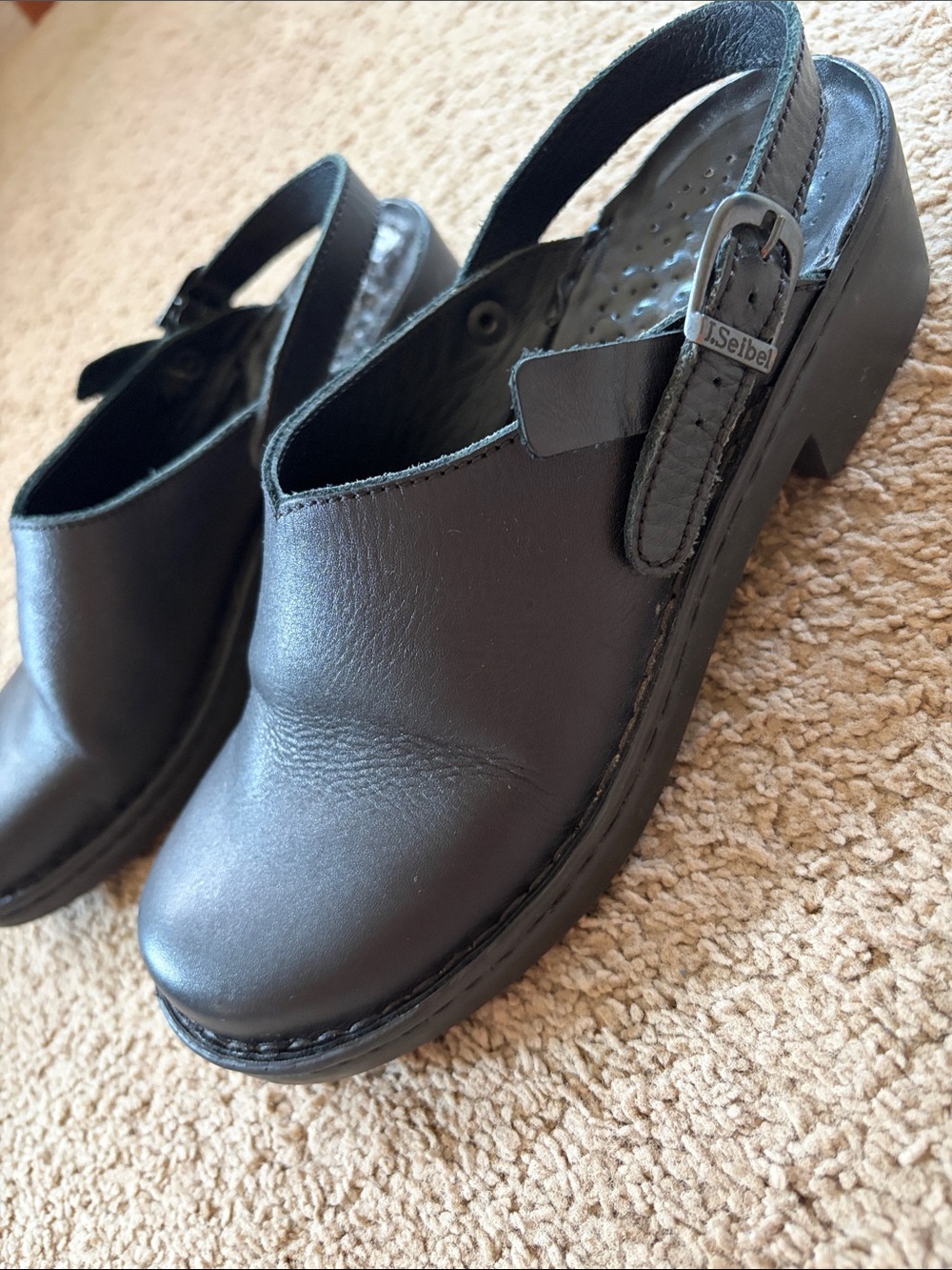 Josef Seibel Lily 10 Comfort Clogs Adjustable Heel Strap massage Footbed Sz. 39 - Picture 2 of 14